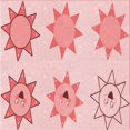 thumbnail image 1 of Ahgly Company Machine Washable Indoor Square Transitional Light Red Pink Area Rugs, 6' Square, 1 of 7