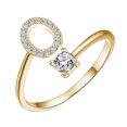 thumbnail image 1 of PVCS Bague Mode Exquise 26 Style Alphabet Anglais Lettre Bague en Cuivre, 1 of 1