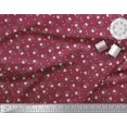 thumbnail image 3 of Soimoi Rouge Modal Satin Tissu Dot & Floral Décor Tissu Imprimé BTY 42 Pouces de Large, 3 of 6