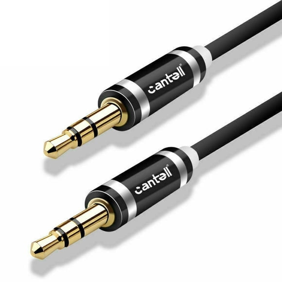 3.5mm AUX Audio Male to Male Stereo Jack Cable, KOOPAO 3.5mm Aux Auxiliary Audio HiFi Sound Nylon Braided Cord for All 3.5mm-Enabled Devices Headphones iPhones IPads, Home Speaker, Cars 6.50Ft