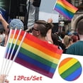 thumbnail image 2 of Birdeem 12Pcs/Set Lgbt Pride Flags Hand Waving Festival, 2 of 12