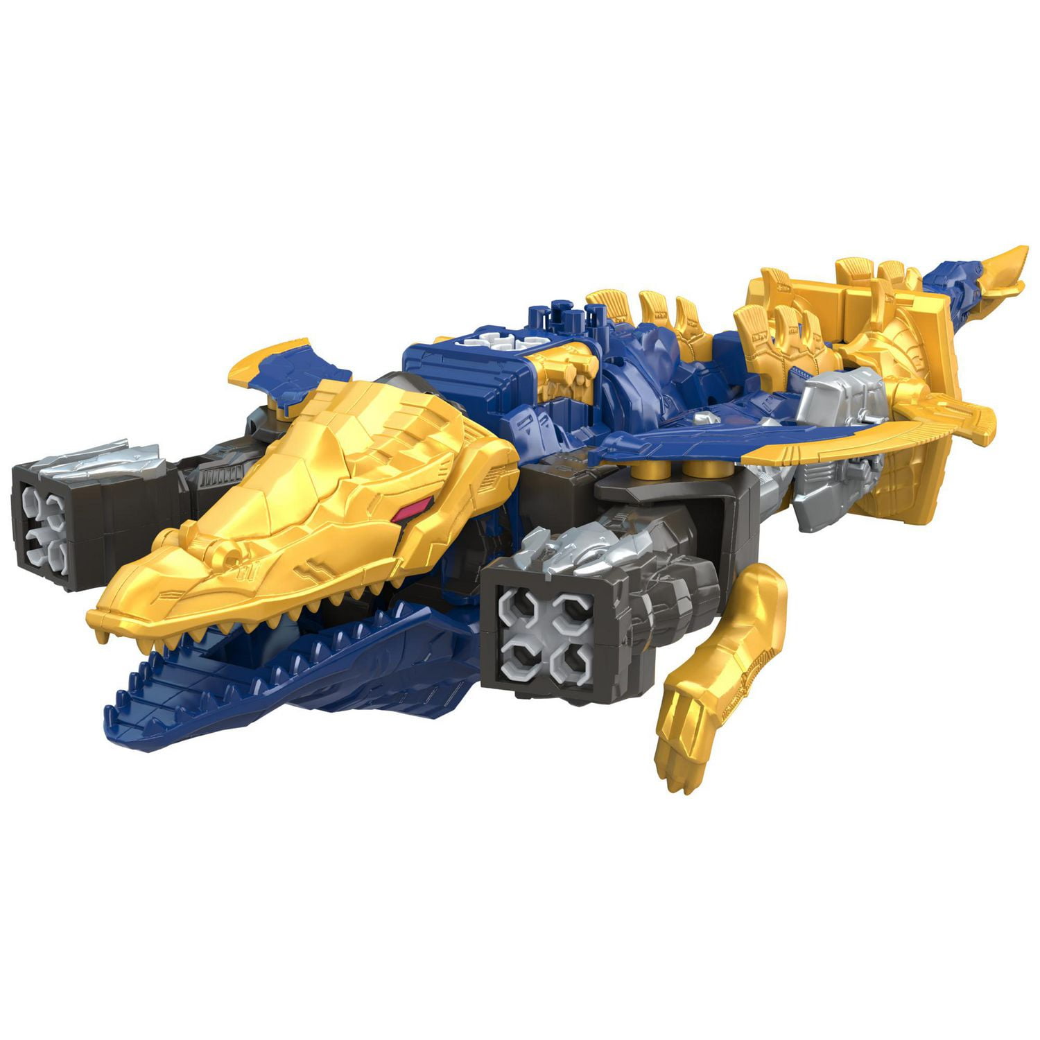 Power Rangers Dino Fury Mosa Razor Zord, Zord robot dinosaure avec système d'assemblage Zord Link, à partir de 4 ans