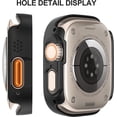 thumbnail image 2 of KOMI 2-Pack for Apple Watch Ultra/Ultra 2 49mm PC All-Around Screen Protector Case, Tempered Glass Screen Protector Case Ultra-Thin for iWatch Ultra/iWatch Ultra 2 49mm Protection Cover -Black+Clear, 2 of 5