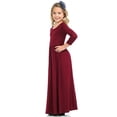 thumbnail image 3 of Robe Longue Décontractée à Fleurs pour Filles à Manches Longues avec Poches, Robes de Vacances, Robe Longue à Manches Longues pour Filles Longueur au Sol, 3 of 4