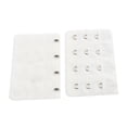 thumbnail image 1 of INSPIRE CHIC Women's 3 Rows 4 Hooks Bra Extenders Straps Extension White 3 Rows 4 Hooks 2 Pcs, 1 of 2