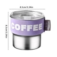 thumbnail image 2 of Stainless Steel Insulated Coffee Cup 400ML Leak Proof Travel Mug With Lid And Elastic Sleeve For Home Car Use, 2 of 3
