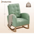 thumbnail image 2 of Twister.CK Modern Rocking Accent Chair, Upholstered Rocker Glider with Side Pocket, for Living Room, Bedroom, Nursing Room, Green, 2 of 8