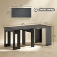 thumbnail image 3 of HOMCOM Foldable Table, Extendable Dining Table Seats up to 6 People, 3 of 10