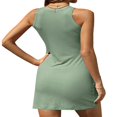thumbnail image 4 of Mini-robe Décontractée pour Femmes en Tricot Côtelé Sans Manches Robe Débardeur de Club de Fête, 4 of 5