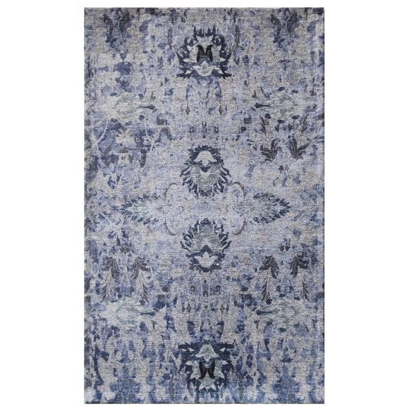 Home Décor Inc. Majestic Blue Oasis Area Rug – Durable, Stylish Floor Mat, 48" x 72"