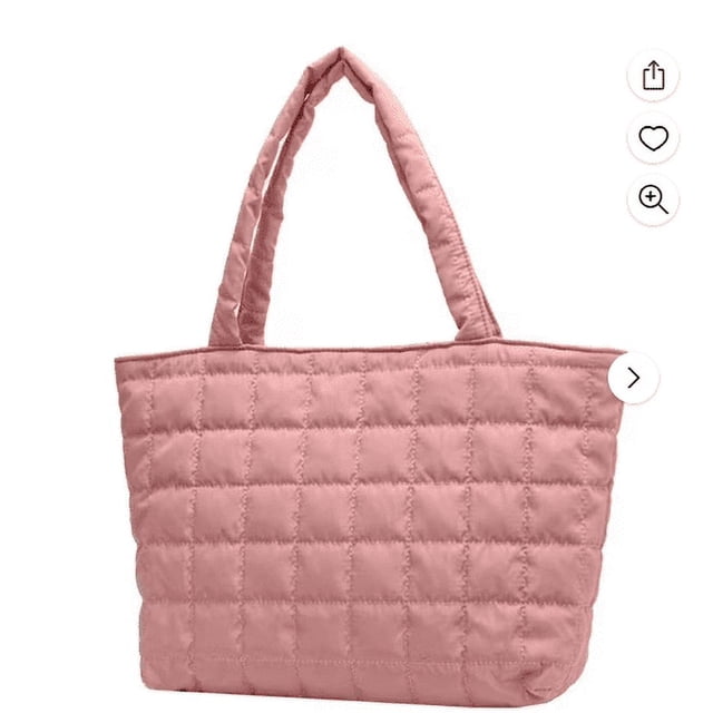 CoCopeaunt Quilted Tote Bags For Women Lightweight Puffer Padding Shoulder Bag Large Nylon Tote Handbag Zipper Closure