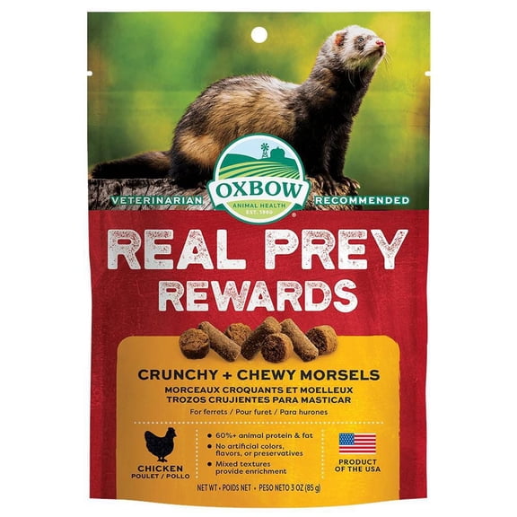 Oxbow Real Prey Rewards Ferret Treat Crunchy & Chewy, 85g