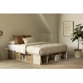 thumbnail image 3 of South Shore Avilla Queen Storage Platform Bed with Wicker Baskets, in Bleached Oak, 3 of 14