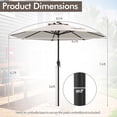 thumbnail image 3 of Gymax Outdoor Patio Umbrella Modern Table Umbrella w/8 Heavy Duty Ribs Sun-proof Beige, 3 of 10