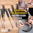 thumbnail image 3 of Klein Tools 85617 Mini Precision Screwdriver Set, Slotted, Phillips, TORX, Cushion-Grip Handles, Ideal for Terminal Blocks, Electronics, 3 of 9