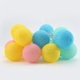 thumbnail image 2 of Light Ball Cotton Decoration String Light Hanging String Lamp for Party Wedding  3pcs Batteries  Flashing  Green, 2 of 10