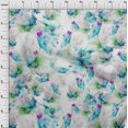 thumbnail image 3 of oneOone Polyester Lycra Fabric Flower Watercolor Printed Fabric 1 Yard 56 Inches Wide, 3 of 4