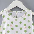 thumbnail image 4 of Yanlir Robe d'Été Sans Manches à Encolure Ronde pour Tout-Petites Filles 1-7 Ans, Robe Décontractée à Imprimé Graphique pour Adorable (Blanc#2, 5 Ans), 4 of 4