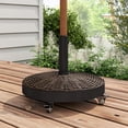 thumbnail image 2 of Outsunny Parasol de Patio Rond en Résine de 20,5 Pouces avec Base et Roues Freinées, 2 of 10
