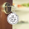 thumbnail image 5 of TIMIFIS Key Chain DIY To My SON Stainless Steel Last Name 26 Letter Keychain 2.5cm Valentine'S Day Gift, 5 of 5