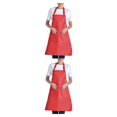 thumbnail image 4 of Decodeary 12 Pcs Tablier Femme avec Poches Compagnon de Cuisine Efficace et Élégant Polyester Ajustable Demi-Longueur Tablier Adulte Rouge 2ensemble, 4 of 6
