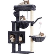 Cat Tree es Tower Condo with Scratching Post Cat Tower for Indoor Cats Fully Wrapped Sisal Pole Soft Platform Baskets and Dangling Toy Light HCTSW