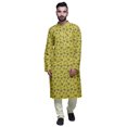 thumbnail image 2 of Atasi Kurta Imprimé pour Hommes Col Mandarin Popeline de Coton Kurta Chemise Décontractée, 2 of 7