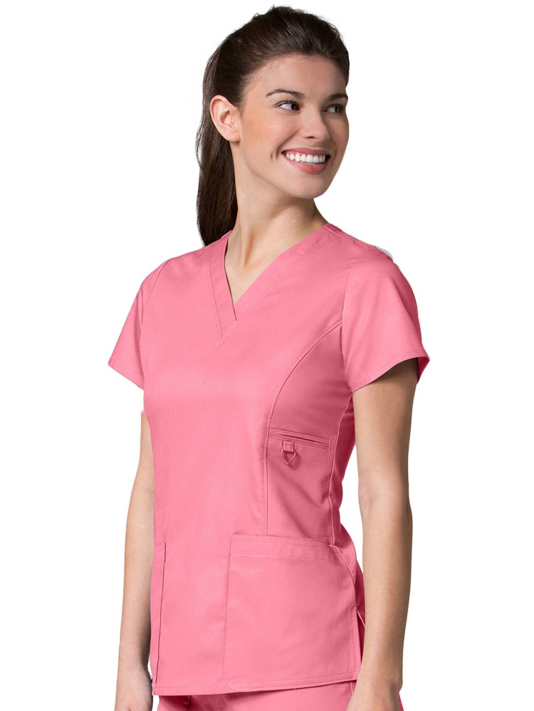 EON Women's COOLMAX V-Neck Solid Scrub Top