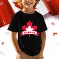 thumbnail image 3 of T-Shirt Patriotique à Feuille d'Érable pour Garçons Drapeau de Feuille d'Érable Canadienne Col Rond Manches Courtes Tee Garçons T-Shirts Graphiques de la Fête du Canada Coupe Régulière Haut à Imprimé de Drapeau de Feuille d'Érable pour Garçons, 3 of 5