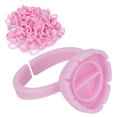 thumbnail image 3 of Eyelash Glue Rings, Plastic Material Quick Blossom Cup Separate Design  For To Hold Eyelash Glue For Easy Grafting Pink,Light Blue,White, 3 of 8
