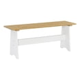 thumbnail image 1 of Linon Delk Wood 2 Tone Large Backless Bench in Honey and White, 1 of 16