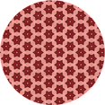 thumbnail image 1 of Ahgly Tapis Rond Lavable en Machine Intérieur Transitionnel Rouge Tomate, 3 Pieds Rond, 1 of 7