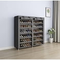thumbnail image 3 of AGASY Shoe Rack Portable Storage Free Standing Shoe Organizer with Non-Woven Fabric Cover (Grey), 3 of 5