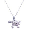 thumbnail image 2 of RYRDWP Sea Turtle Ocean Blue Fire Opal Inlay Jewelry Necklace, 2 of 5