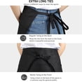 thumbnail image 4 of Apron for Waitstaff with Pockets - Durable Black Stain- Apron for Restaurant Hotel Kitchen Apron with Sleeve Guard and Convenient Pocket Practical Apron for Daily Use, 4 of 7