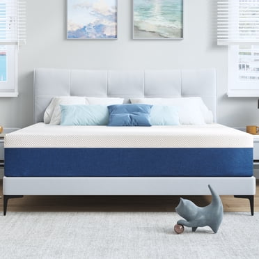 GELBIY Matelas Grand, Matelas en Mousse Mémoire et Gel de 25 cm (10 Pouces) Certifié CertiPUR-US, Livré en Boîte, Soulagement des Points de Pression, Fermeté Moyenne, pour Enfants et Adultes.