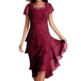 thumbnail image 2 of 2025 Robe à Col en V pour Dames à Manches Courtes, à Lacets, Imprimée, Grande Jupe, Robe d'Été pour Femmes, Robe Maxi pour Dames, Robes d'Été Décontractées pour Femmes, Robe de Saison, Robes Chemise Maxi, Robes Longueur Genou fo, 2 of 5