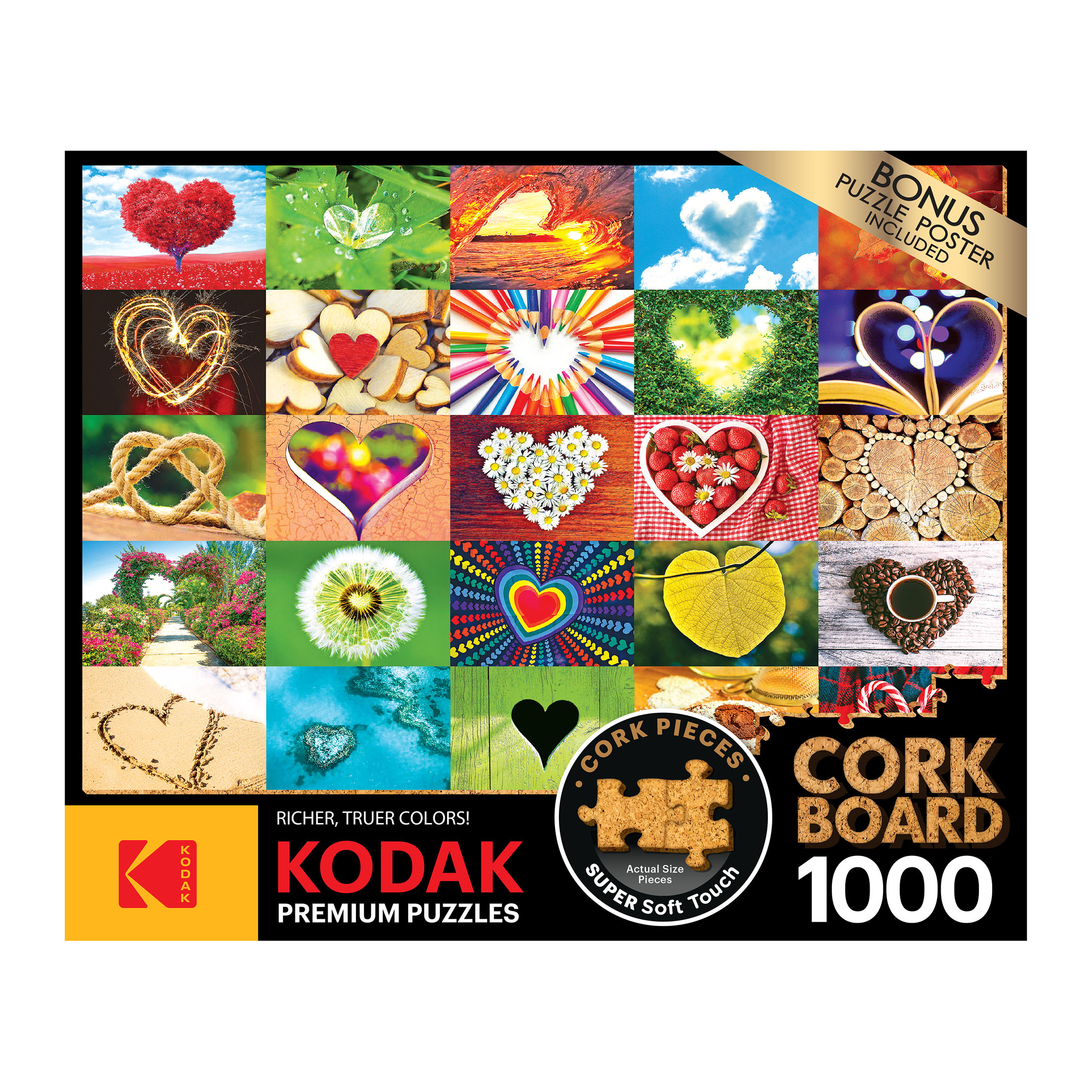 RoseArt - Kodak Cork 1000 pieces -Love is Everywhere - Adult Interlocking Puzzle