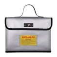 thumbnail image 3 of MesaSe Portable Fireproof Explosionproof Lipo Battery Guard Bag Large Storage Space for Battery Storage and Charging with Double Metal Zipper Case Pouch  260*130*190mm, 3 of 7