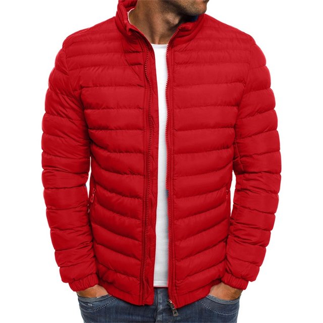 Men's Solid Color Jacket Cotton Padded Jacket Fashion Cotton Padded Jacket Men's Warm Cotton Padded Jacket