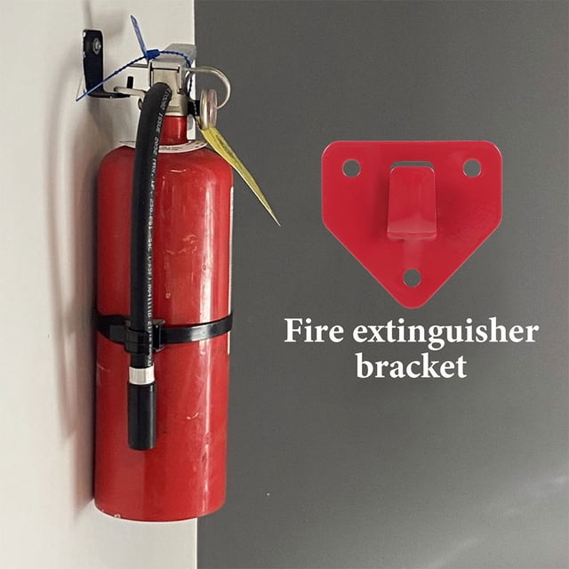 UPOUART 12Set Iron Fire Extinguisher Wall Mount Bracket Red Space-saving Wall Use