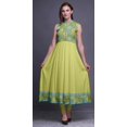 thumbnail image 2 of Bimba Robe Anarkali Mandala Vert Olive pour Femmes, Kurti Imprimée Ethnique Indienne, Longue Kurta, Robe de Soirée, Très Grand, 2 of 6