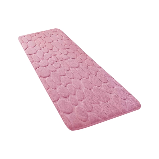 Bwiyojiz 70.86x23.6x0.31" Rugs & Mats Bath Rug Embossed Bathroom Mat Water Absorbent and Washable Rugs-Non-Slip-Thick-Soft Comfortable Carpet for Show Home Living Room Decor, Polyester