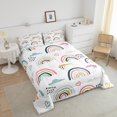 thumbnail image 3 of YST Rainbow Comforter Set Colorful Stripes Bedding Set Multicolor Comforter Cartoon Style Quilted Duvet Set for Kids Boys Girls Microfiber Queen, 3 of 5