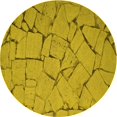 thumbnail image 1 of Ahgly Company Machine Washable Indoor Round Transitional Dark Golden Rod Brown Area Rugs, 6' Round, 1 of 7