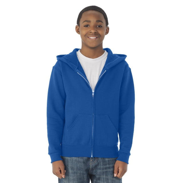 Jerzees Sweat à Capuche à Fermeture à Glissière Complet pour Jeunes NuBlend, TG, Royal