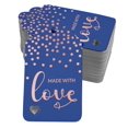 thumbnail image 1 of Inkdotpot Real Rose Gold Foil Made With Love Text Tags Favor Hang Paper Tags 100 Pack, 1 of 6