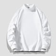 thumbnail image 2 of Timegard Fall Tops for Men High Neck Thermal Underwear Solid Color Comfy Pullover Casual Long Sleeve Tops, 2 of 7