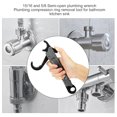 thumbnail image 3 of TFixol Dual-End Pipe Angle Stop Wrench Set - Metal Plumbing Tool Kit in Black & Grey, 3 of 6