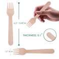 thumbnail image 2 of AMERTEER 100Pcs Wooden Disposable Forks  6.2 inch Length Compostable Biodegradable Forks  for Party Camping Picnics, 2 of 7